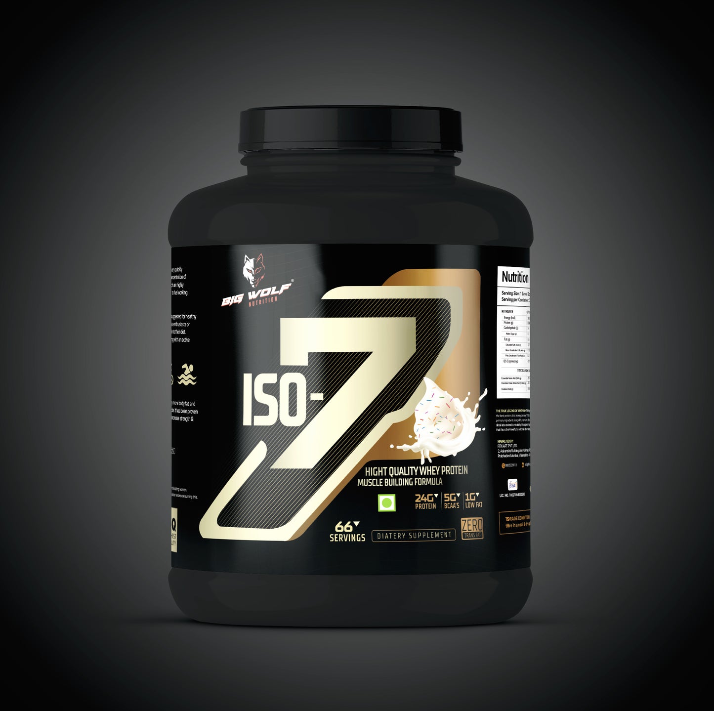 BIG WOLF NUTRITION ISO-7 High Quality Whey Protein image 8