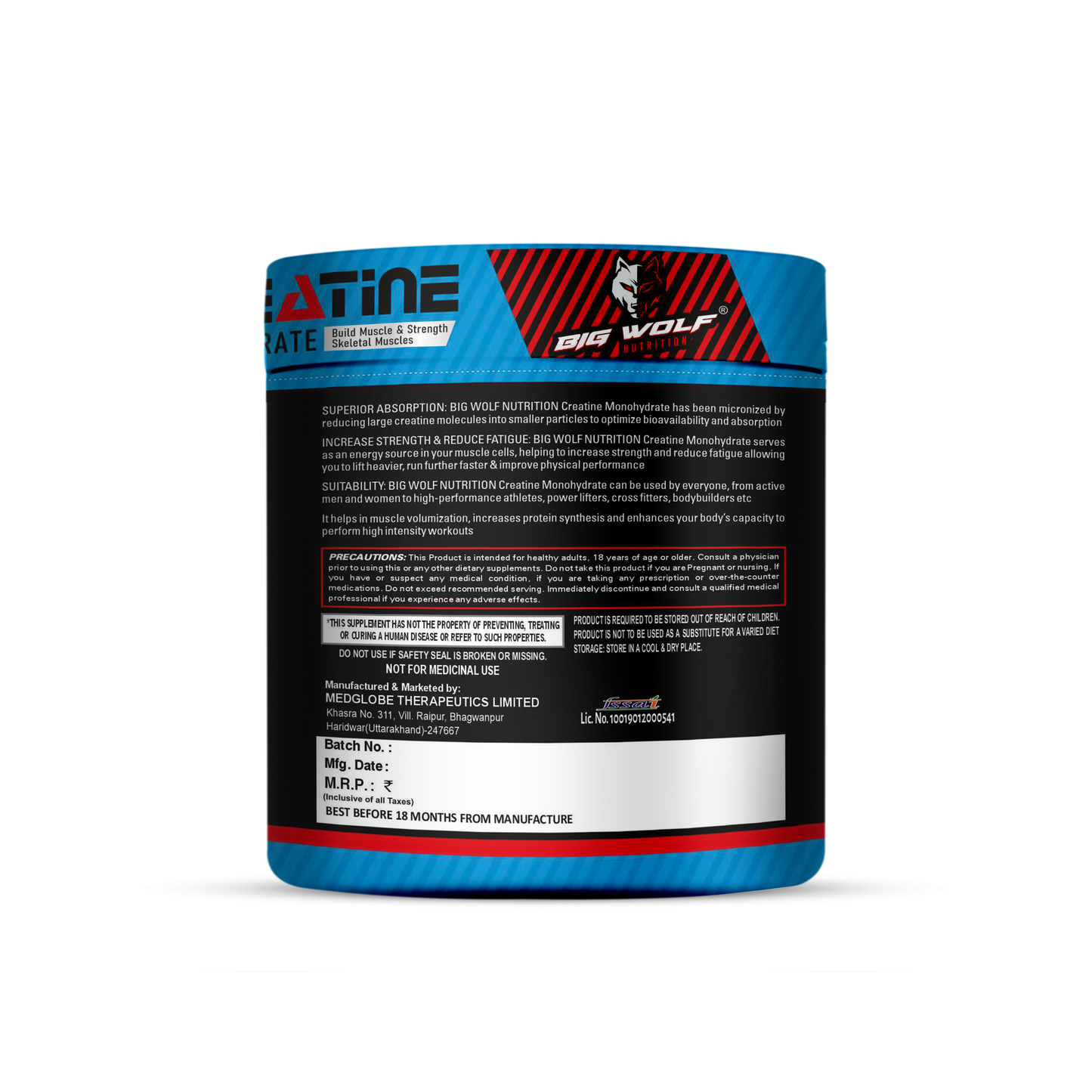 Big Wolf Nutrition – Creatine Monohydrate (Unflavoured) image 2