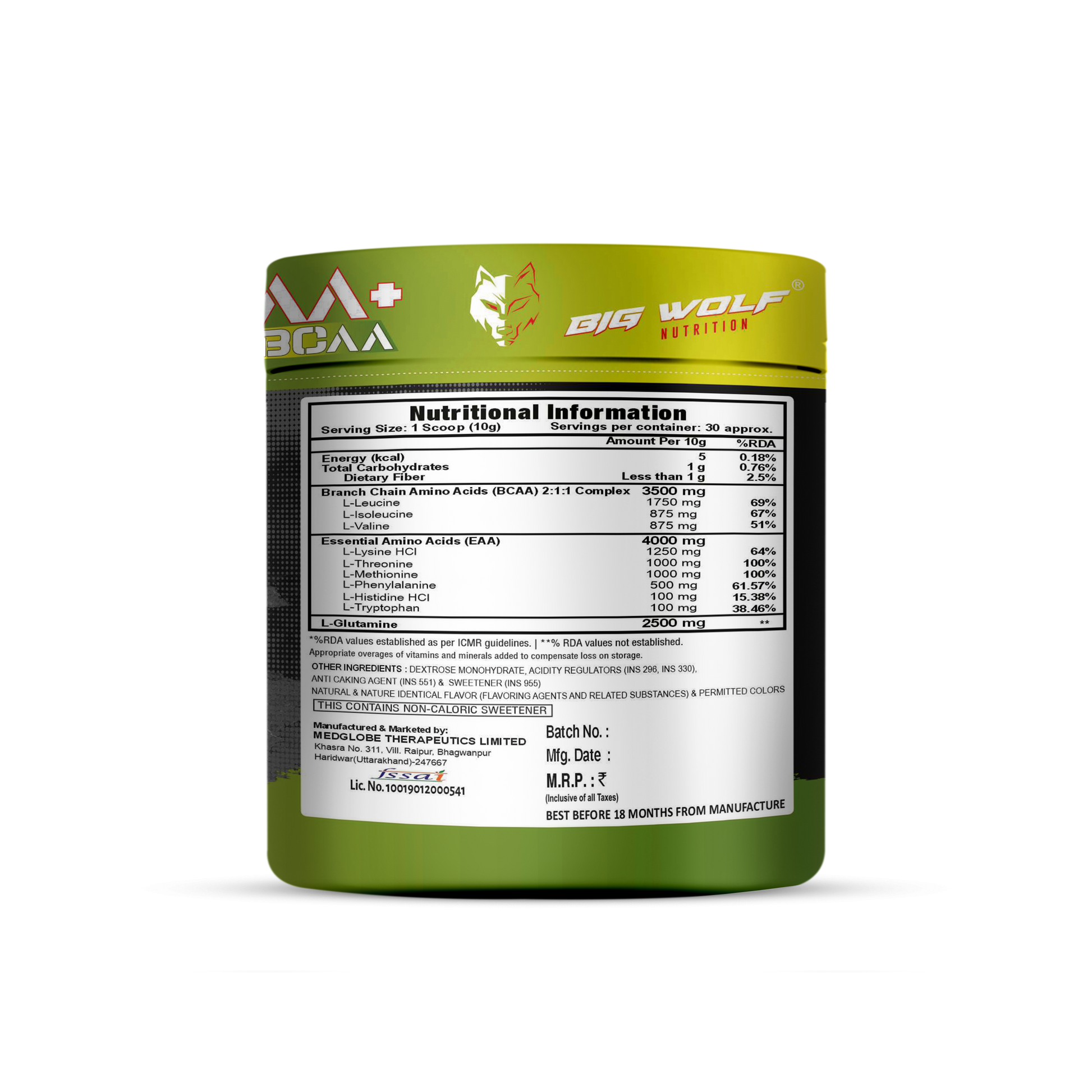 Big Wolf Nutrition EAA + BCAA – Essential Amino Acids image 1