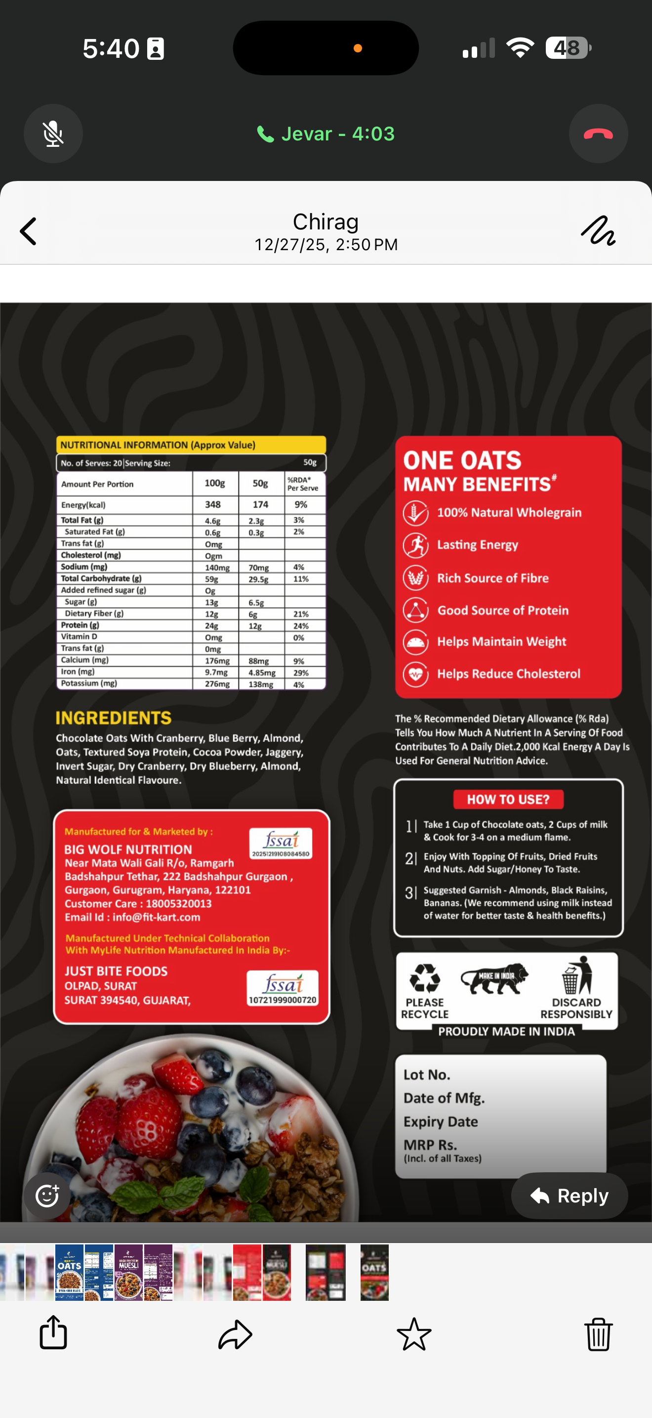 High Protein Muesli Chocolate  image 3