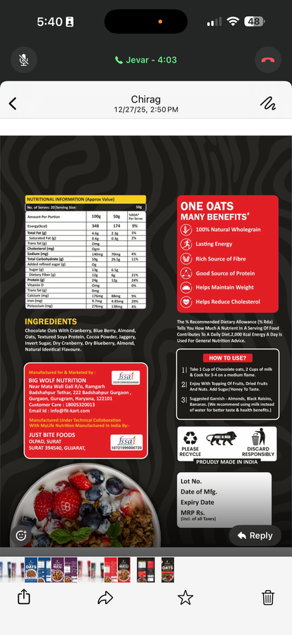 High Protein Muesli Chocolate  image 3