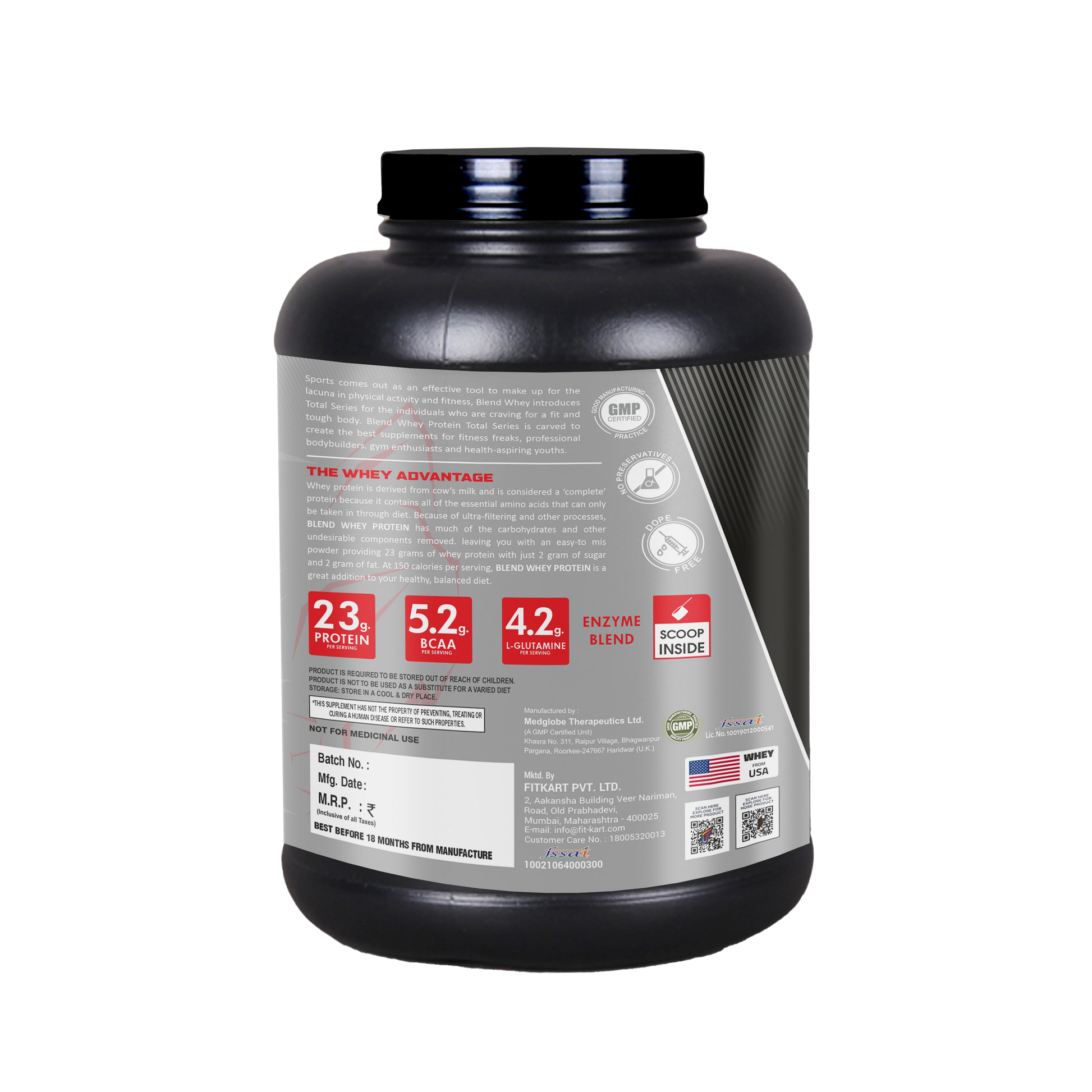 BIG WOLF NUTRITION BLEND WHEY Protein | 2KG (4.4LBS) | Chocolate image 2