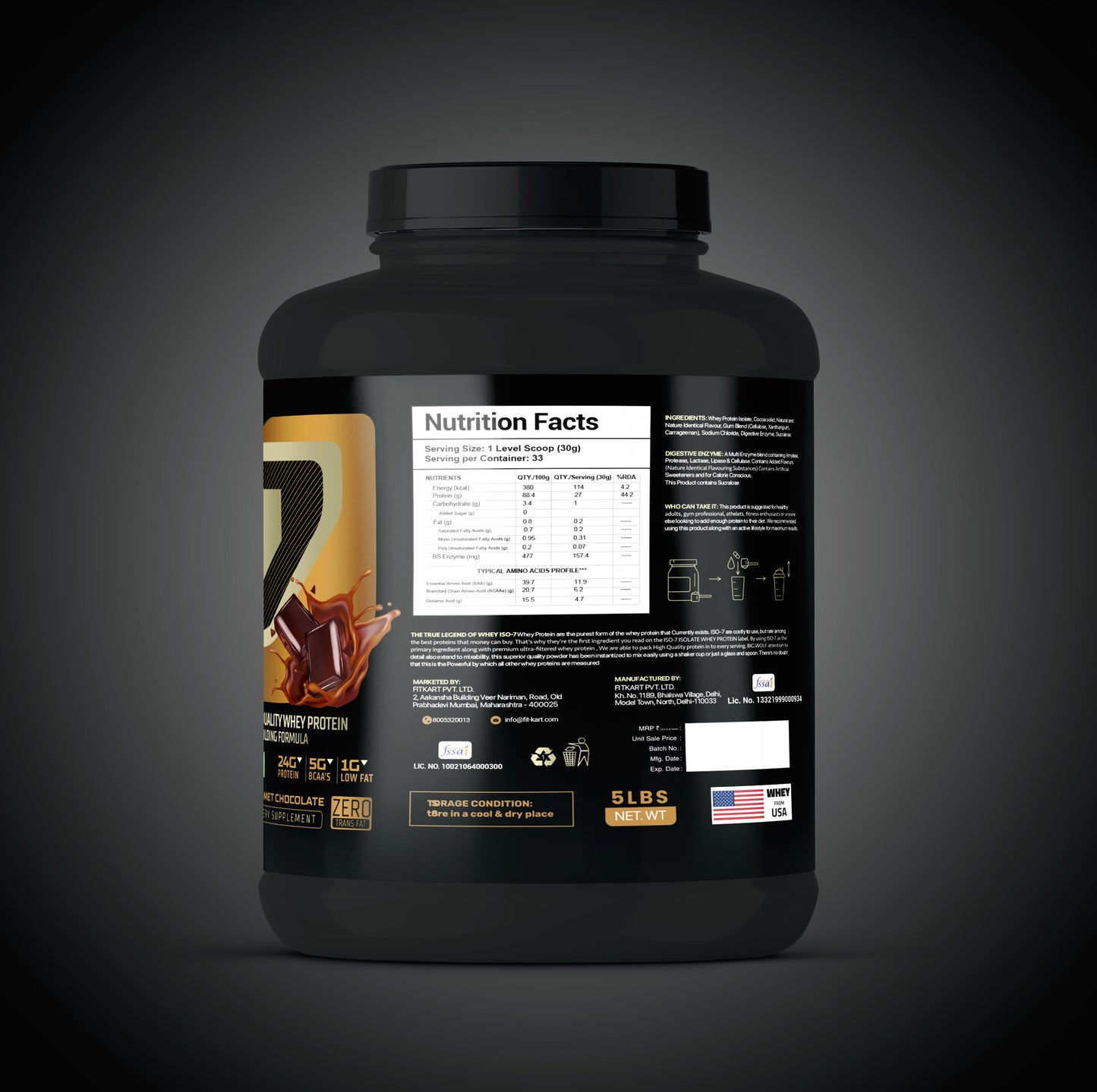 BIG WOLF NUTRITION ISO-7 High Quality Whey Protein image 2
