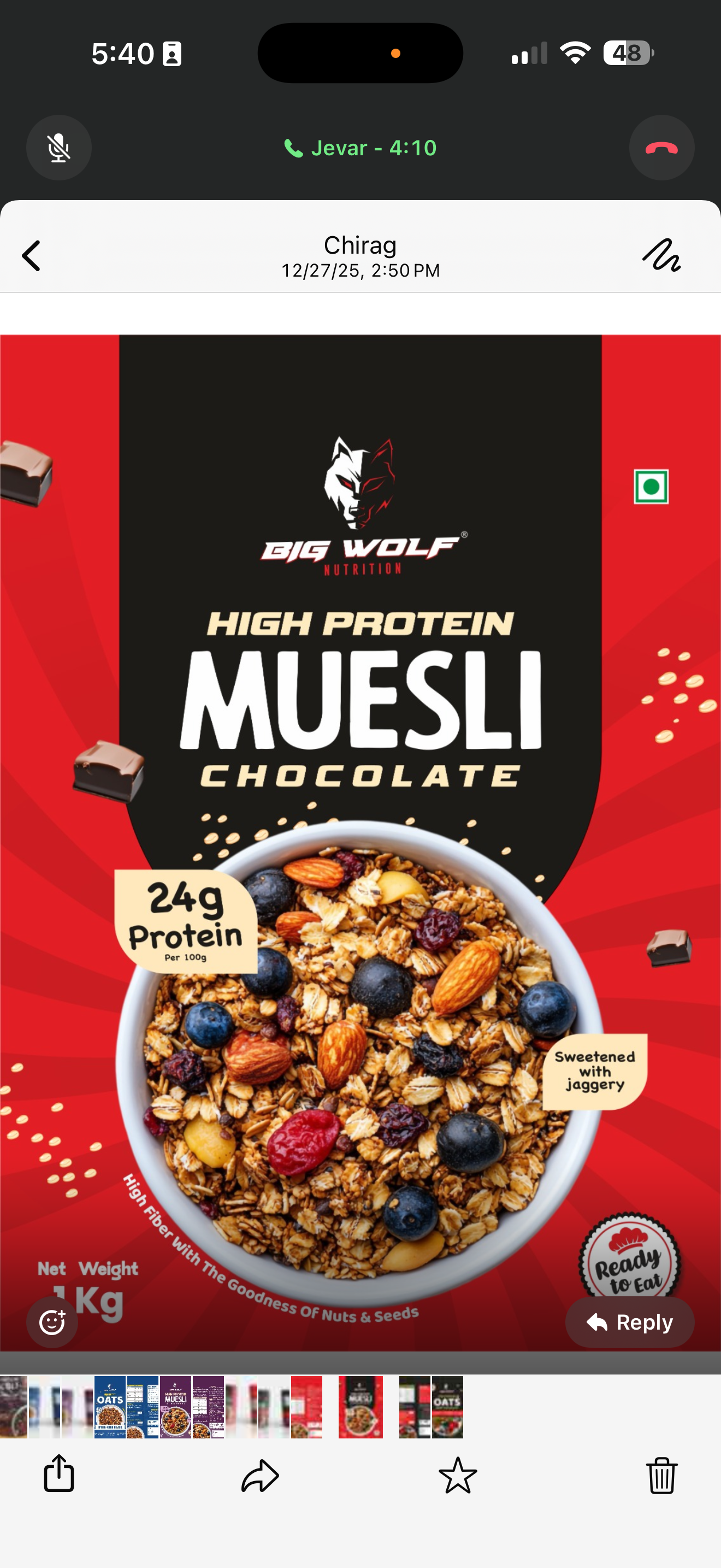 High Protein Muesli Chocolate  image 2
