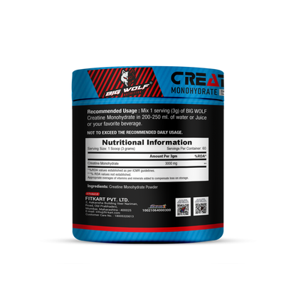 Big Wolf Nutrition – Creatine Monohydrate (Unflavoured) image 1
