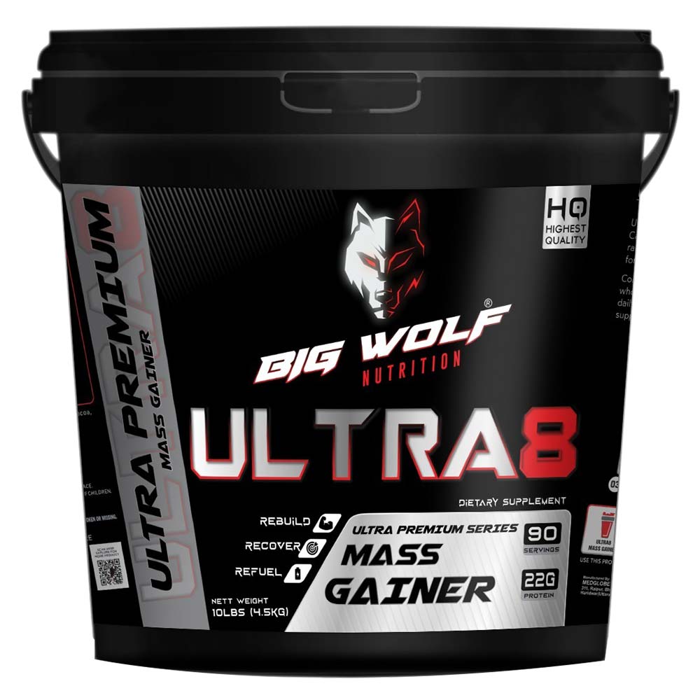 Big Wolf Nutrition Ultra8 Mass Gainer, 4.51 kg (9.92 lb) image 0