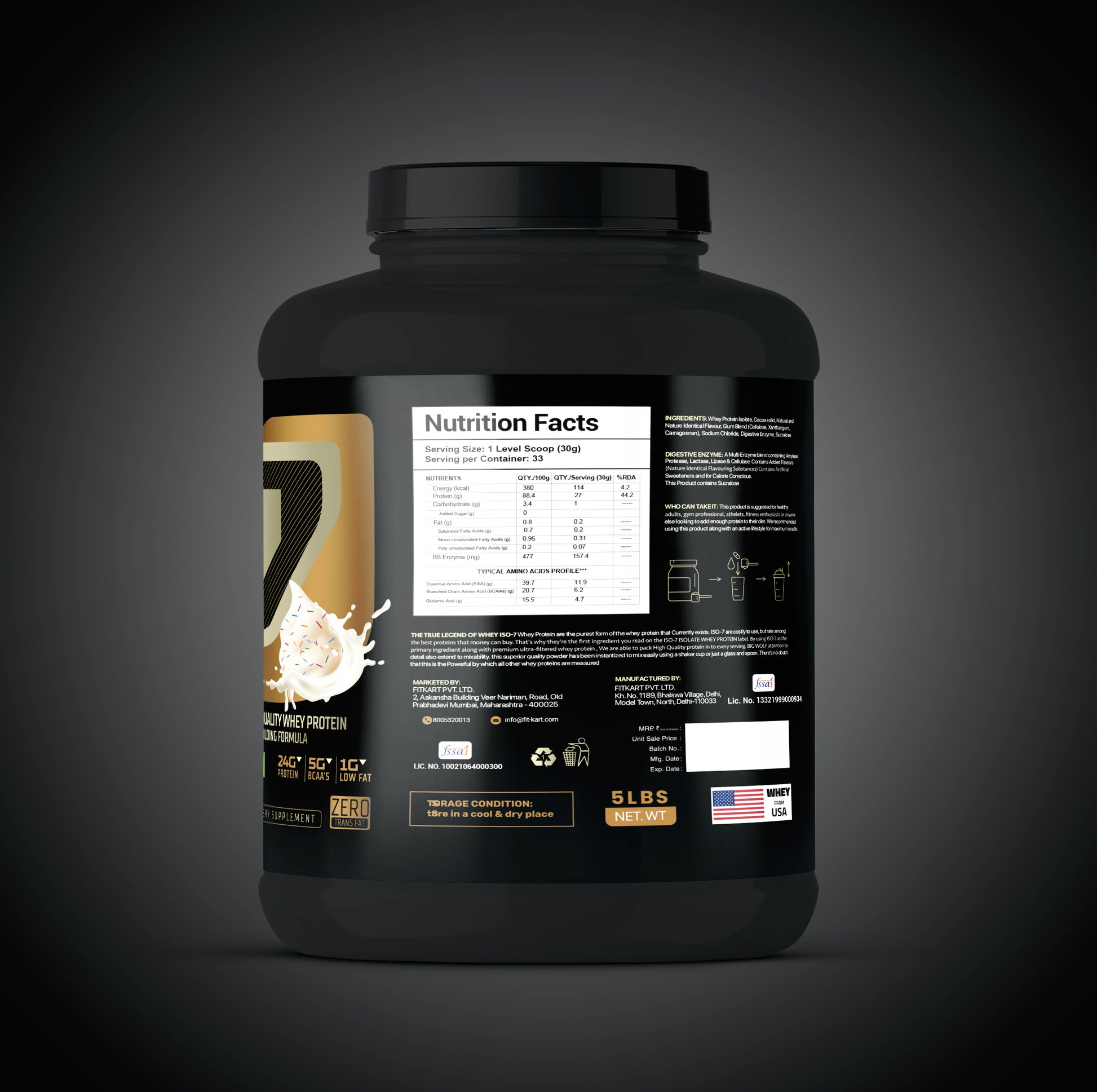 BIG WOLF NUTRITION ISO-7 High Quality Whey Protein image 7
