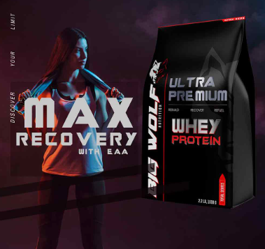 Big Wolf Nutrition Ultra Premium Whey Protein, 1 kg (2.2 lb)